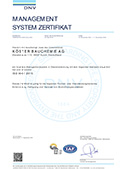 Zertifikat Qualitätsmanagement-System